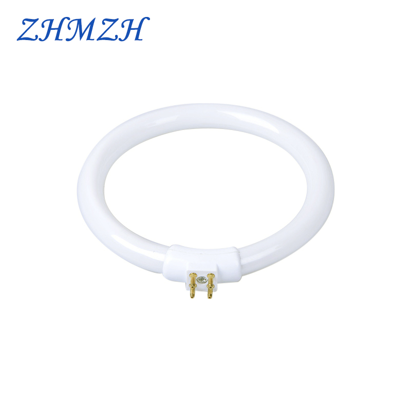 Ring Light Desk Small - ZHMZH สีขาวขนาดเล็กโคมไฟตั้งโต๊ะหลอดไฟเรืองแสงโคมไฟ Annular หลอด Anti-four-pin แว่นขยาย