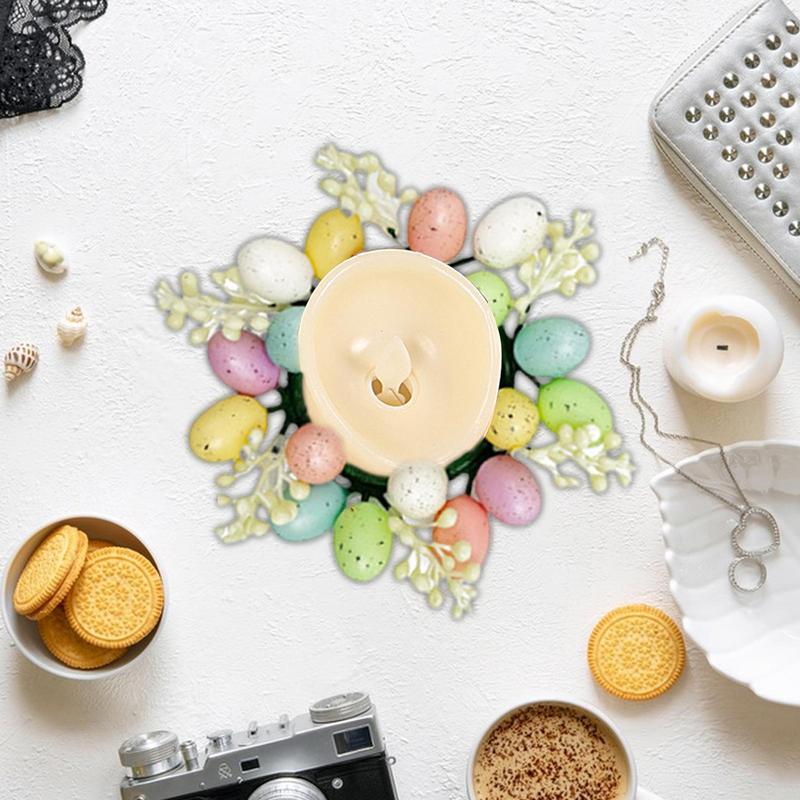 Ring Light Desk Small - เทียนอีสเตอร์แหวนพวงหรีดอีสเตอร์เทียนพวงหรีดแหวนไข่ตกแต่งโต๊ะอีสเตอร์ตกแต่งดอกไม้สําหรับเทียน Tabletop เครื่องประดับ