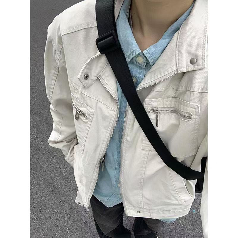 Office Tech Wear - เสื้อแจ็คเก็ตบอมเบอร์สำหรับผู้หญิงและผู้ชาย แจ็คเก็ตฤดูหนาว โพลียูรีเทน มีหลายกระเป๋า กันลม ทนทาน