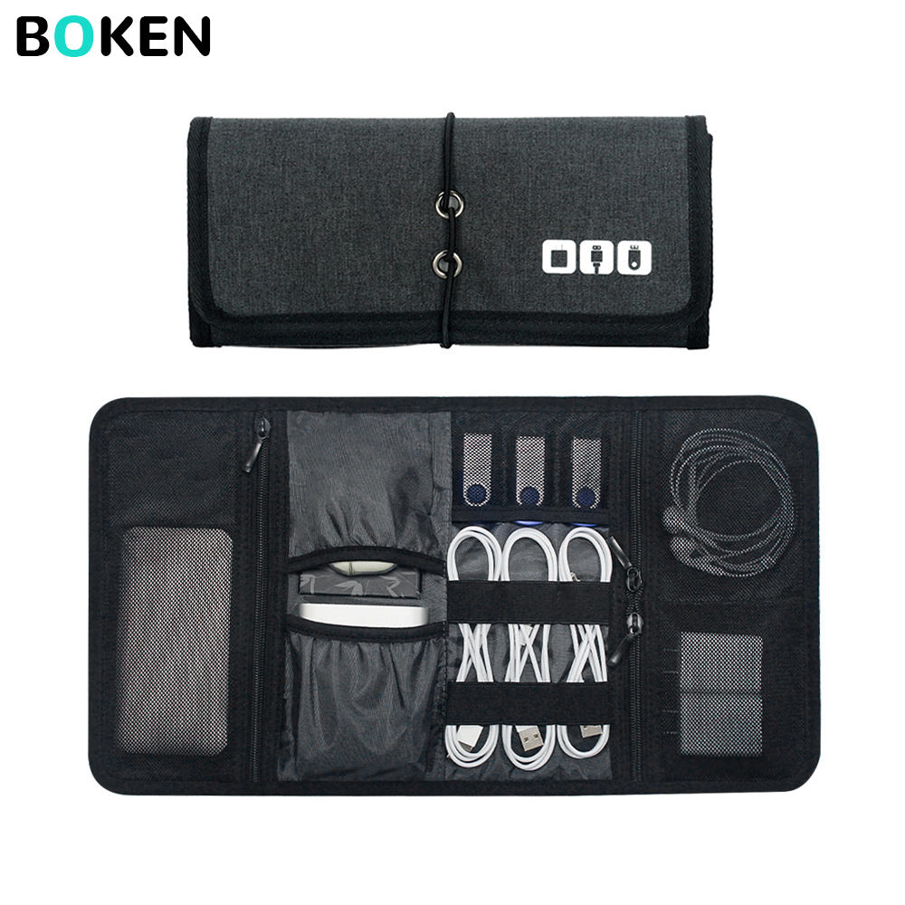 Office Tech Accessories - กระเป๋าจัดเก็บอุปกรณ์อิเล็กทรอนิกส์สำหรับเดินทาง ใส่สายชาร์จ พาวเวอร์แบงค์ หูฟัง สาย USB
