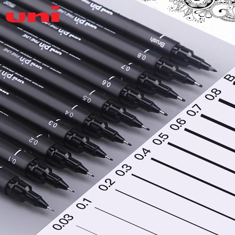 Office Tech Accessories - ญี่ปุ่น UNI เข็มเจลปากกา PIN-200 การ์ตูนออกแบบ Outline
