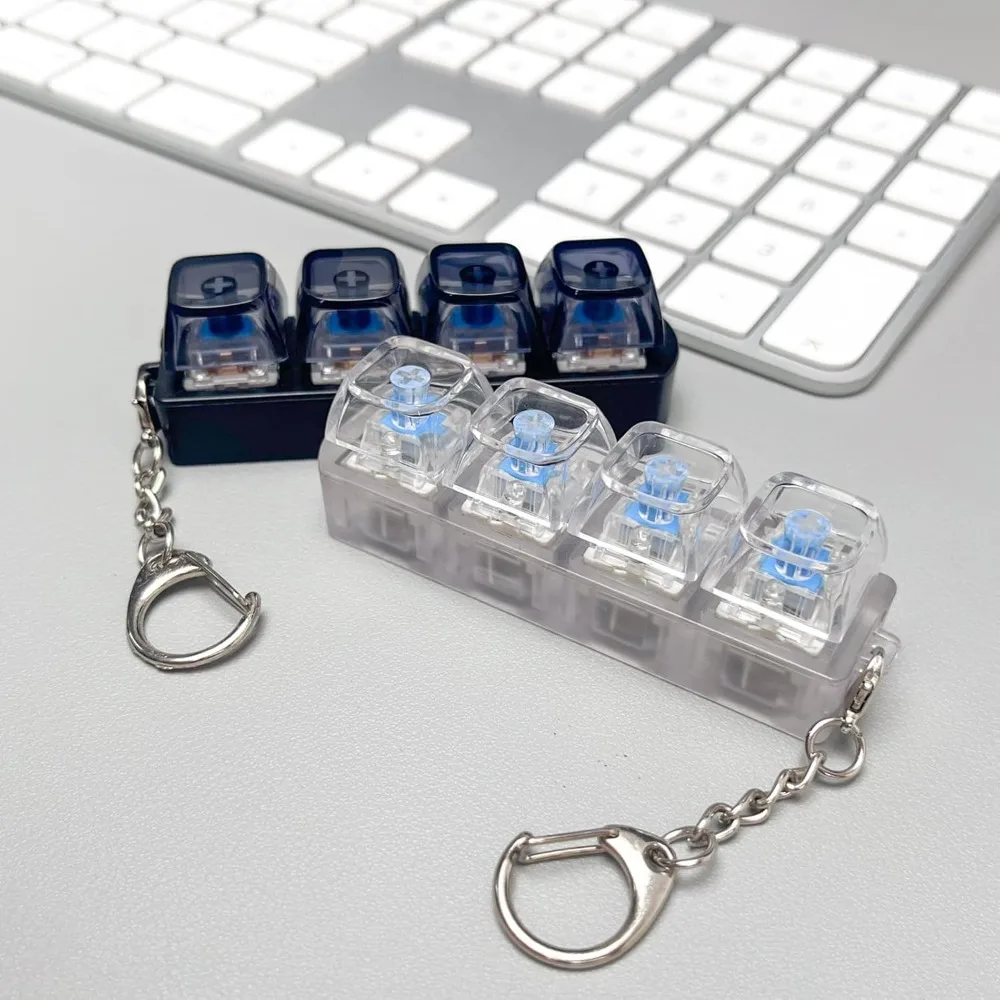 Office Productivity Tech - พวงกุญแจ LED 1 ชิ้น รูปปุ่มคีย์บอร์ด บรรเทาความเครียด