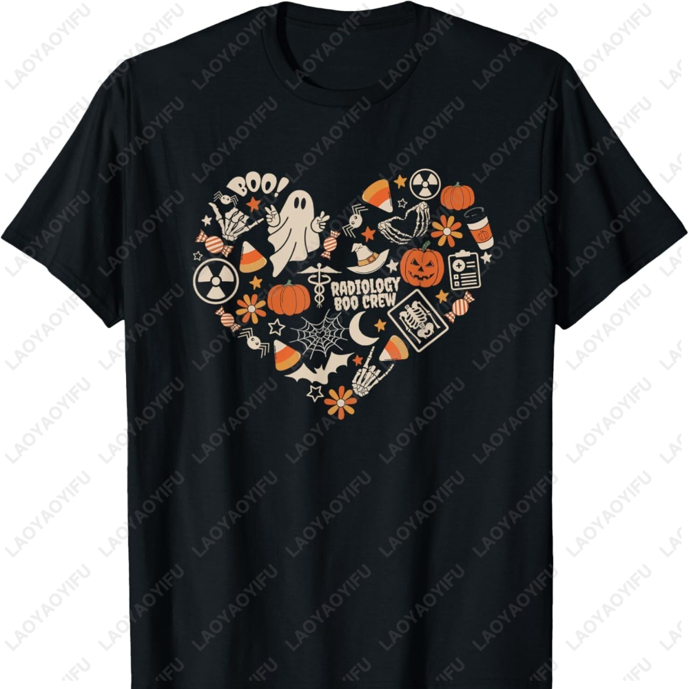 Office Tech Gifts For Men - เสื้อยืดพิมพ์ลายฮาโลวีน บู ผี หัวใจ ภาพเอ็กซ์เรย์ เทคโนโลยี