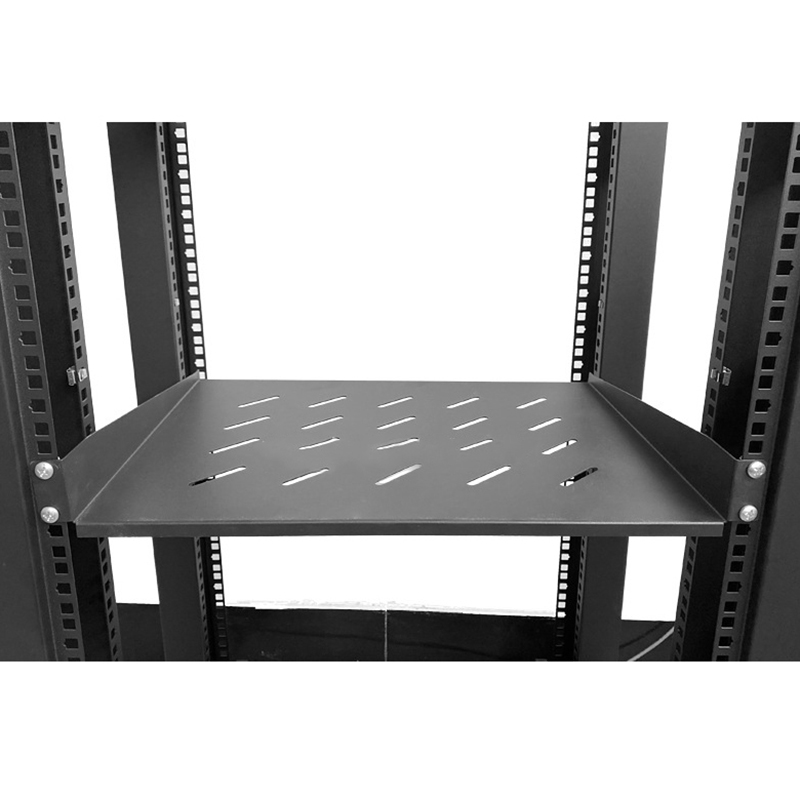 Server Rack Shelf - ชั้นวางแร็คเซิร์ฟเวอร์แบบ 1U แบบมีช่องระบายอากาศ สำหรับแร็คอุปกรณ์เครือข่ายขนาด 19 นิ้ว