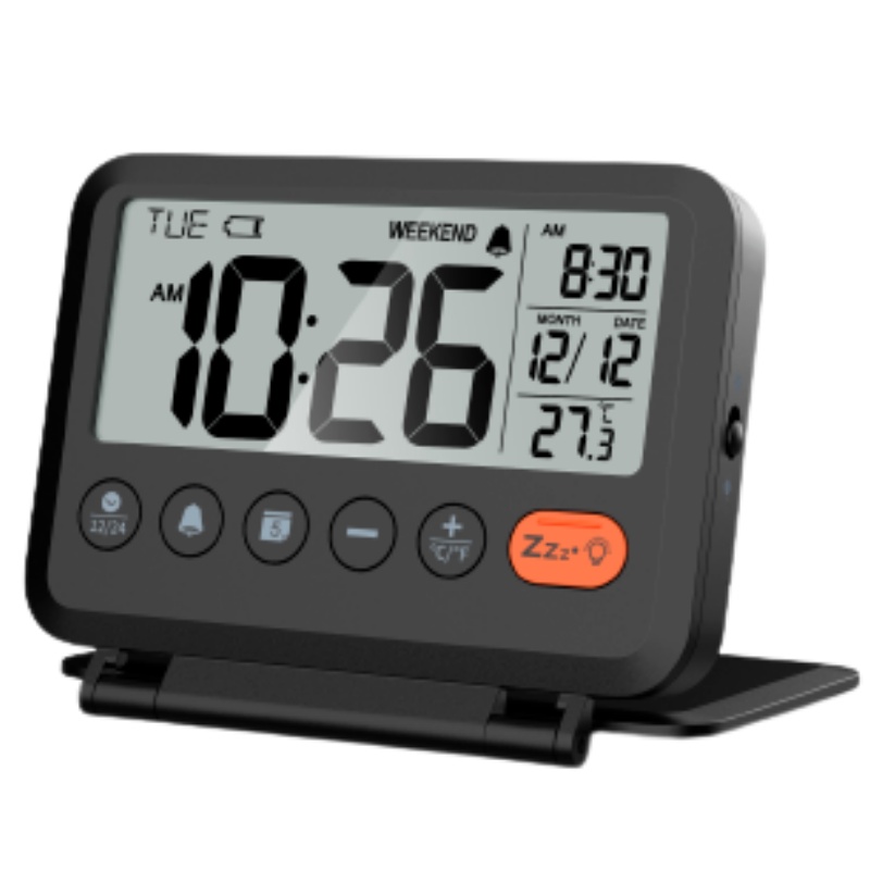 Office Tech Gadgets - NOKLEAD บ้านดิจิตอล LCD เครื่องวัดอุณหภูมินาฬิกาพับ Mini Travel