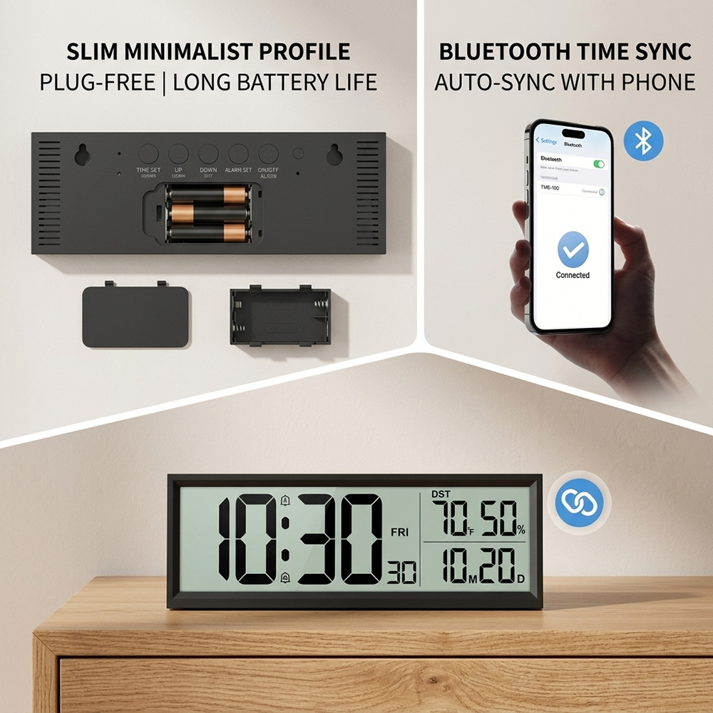 นาฬิกาปลุกดิจิตอลพร้อมอุณหภูมิ - Office Tech Gadgets บทวิจารณ์และราคา