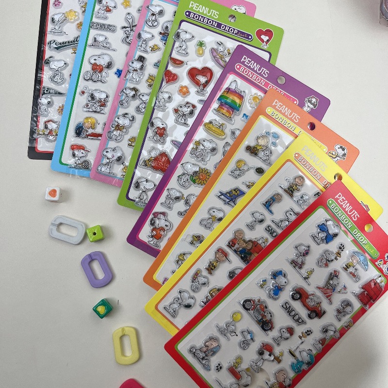 8 ชิ้นน่ารักสนูปปี้การ์ตูน 3D  - Office Tech Accessories บทวิจารณ์และราคา