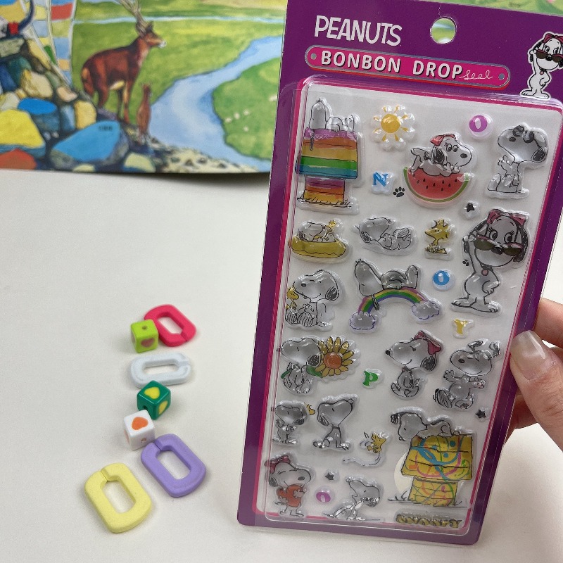8 ชิ้นน่ารักสนูปปี้การ์ตูน 3D  - Office Tech Accessories บทวิจารณ์และราคา