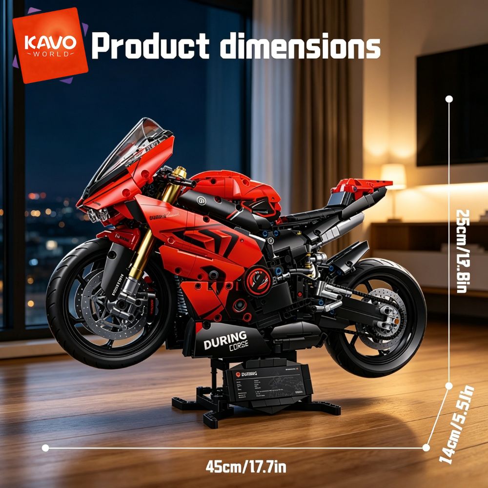 KAVOWORLD ชุดตัวต่อรถมอเตอร์ไซ - Office Productivity Tech บทวิจารณ์และราคา