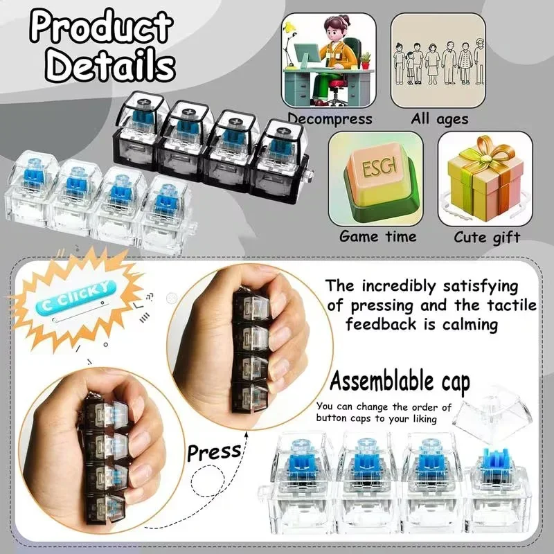 พวงกุญแจ LED 1 ชิ้น รูปปุ่มคีย - Office Productivity Tech บทวิจารณ์และราคา