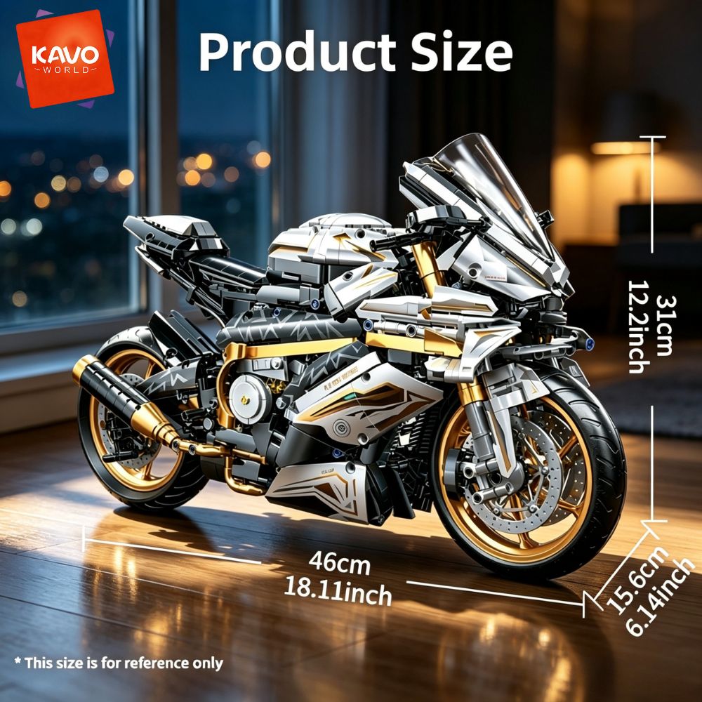 KAVOWORLD ชุดตัวต่อมอเตอร์ไซค์ - Office Tech Gifts For Men บทวิจารณ์และราคา