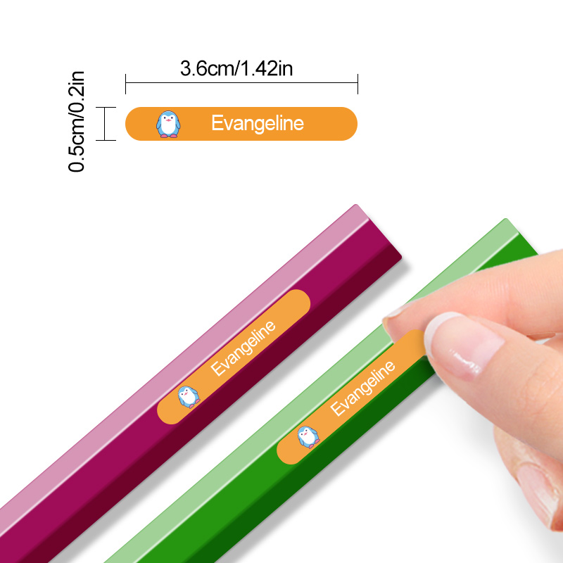 สติกเกอร์ชื่อสีสันสดใสแบบกำหนด - Office Hi Tech บทวิจารณ์และราคา